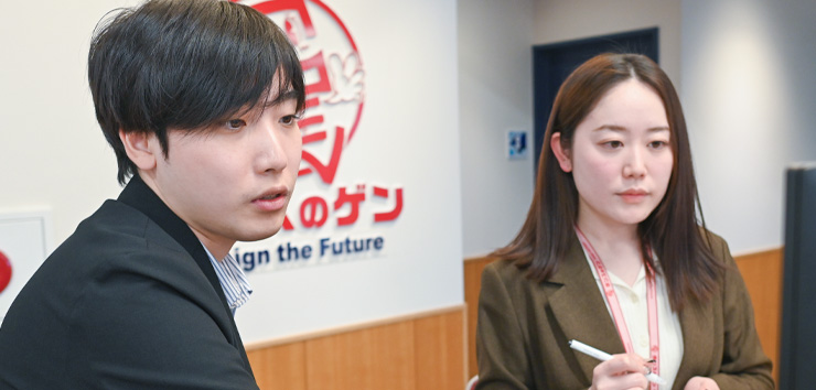 質問に答えてる風画像